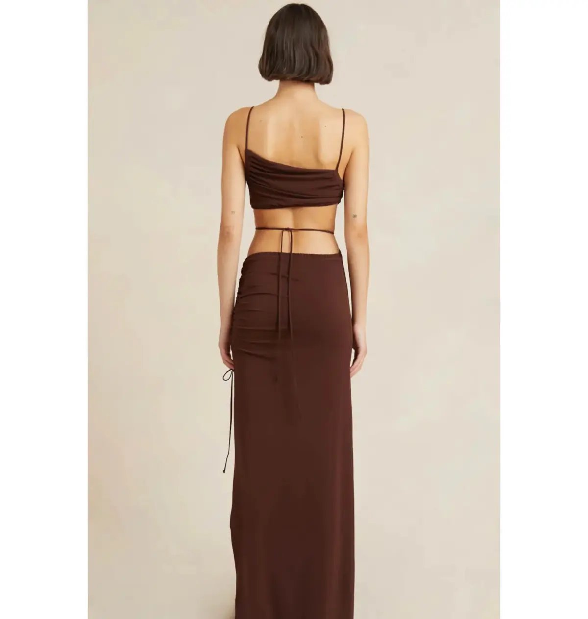 Bec & Bridge Dilkon Maxi Dress in Chocolate Size AU 6 photo 3