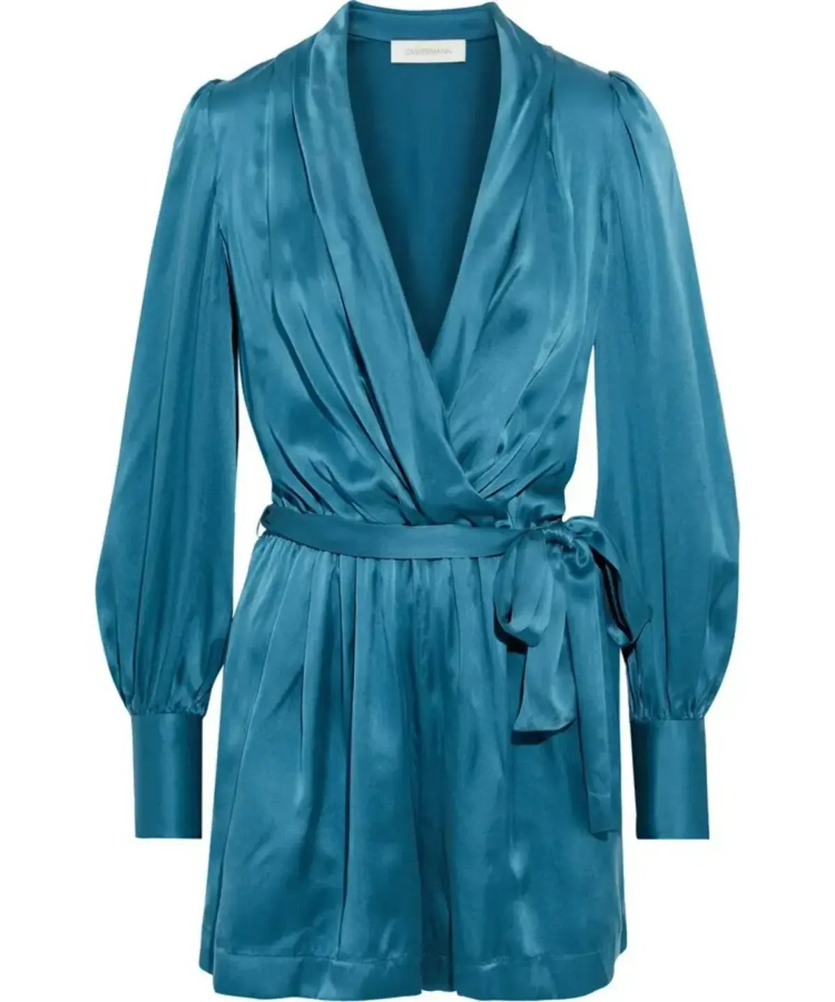 Zimmerman Wrap Playsuit in Teal Size 2 / AU 12 photo 4