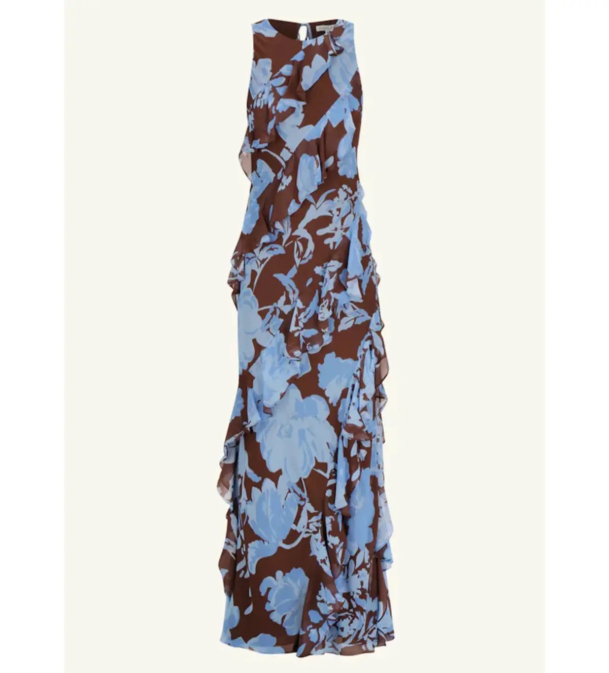 Shona Joy Olson Ruffle Maxi Dress Arcadian Floral Size 10 photo 4