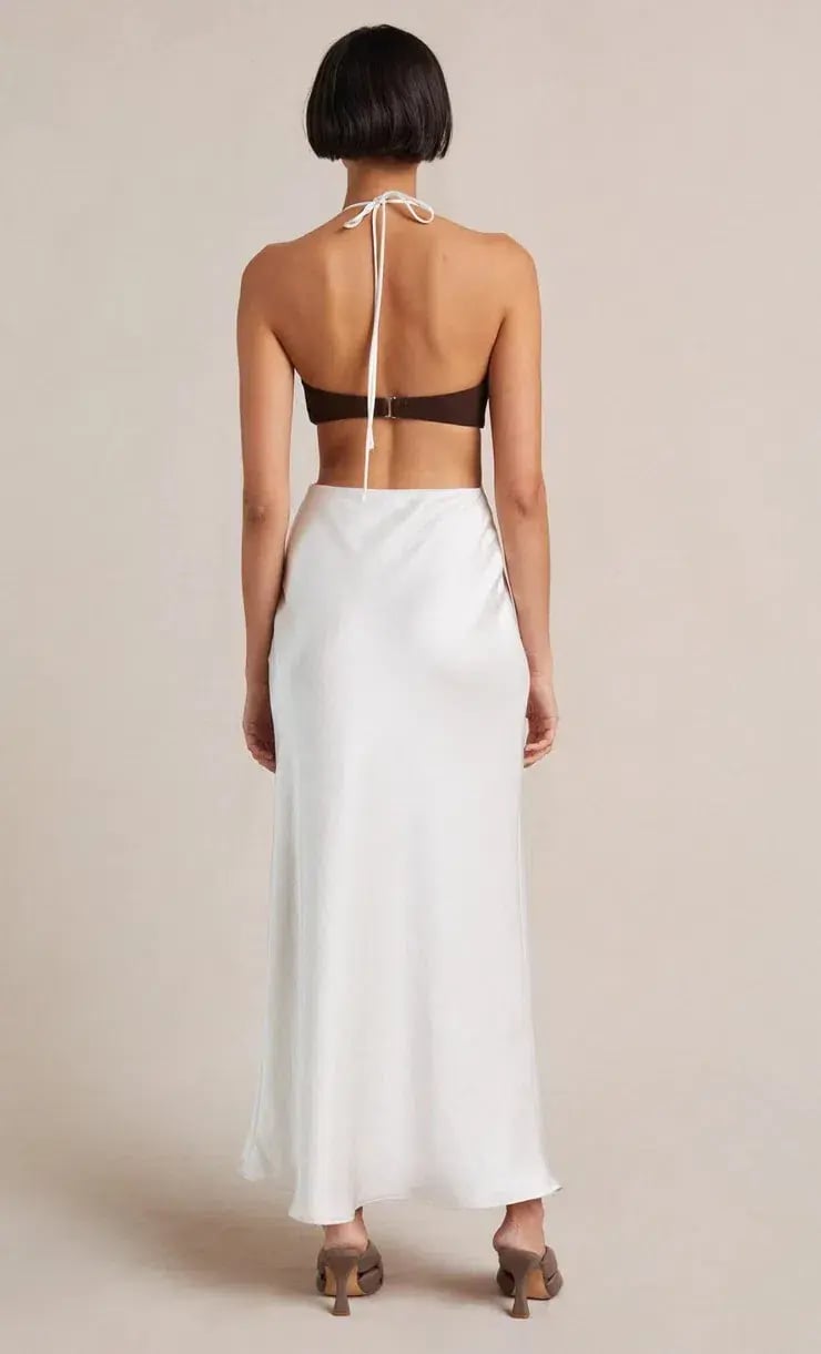 Bec and Bridge Nadia Cut Out Midi Dress in Ivory Size 8 photo 2