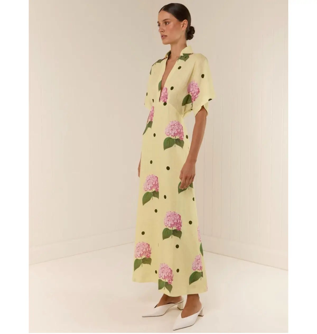 Palm Noosa Jasmine Dress Yellow Floral Size 8 photo 2