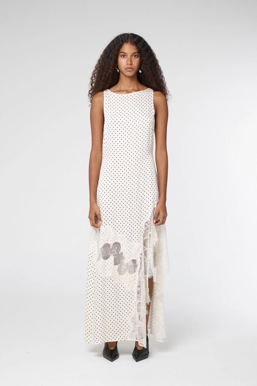Third Form Visions Lace Frill Dress - Cream Polka Dot photo 3