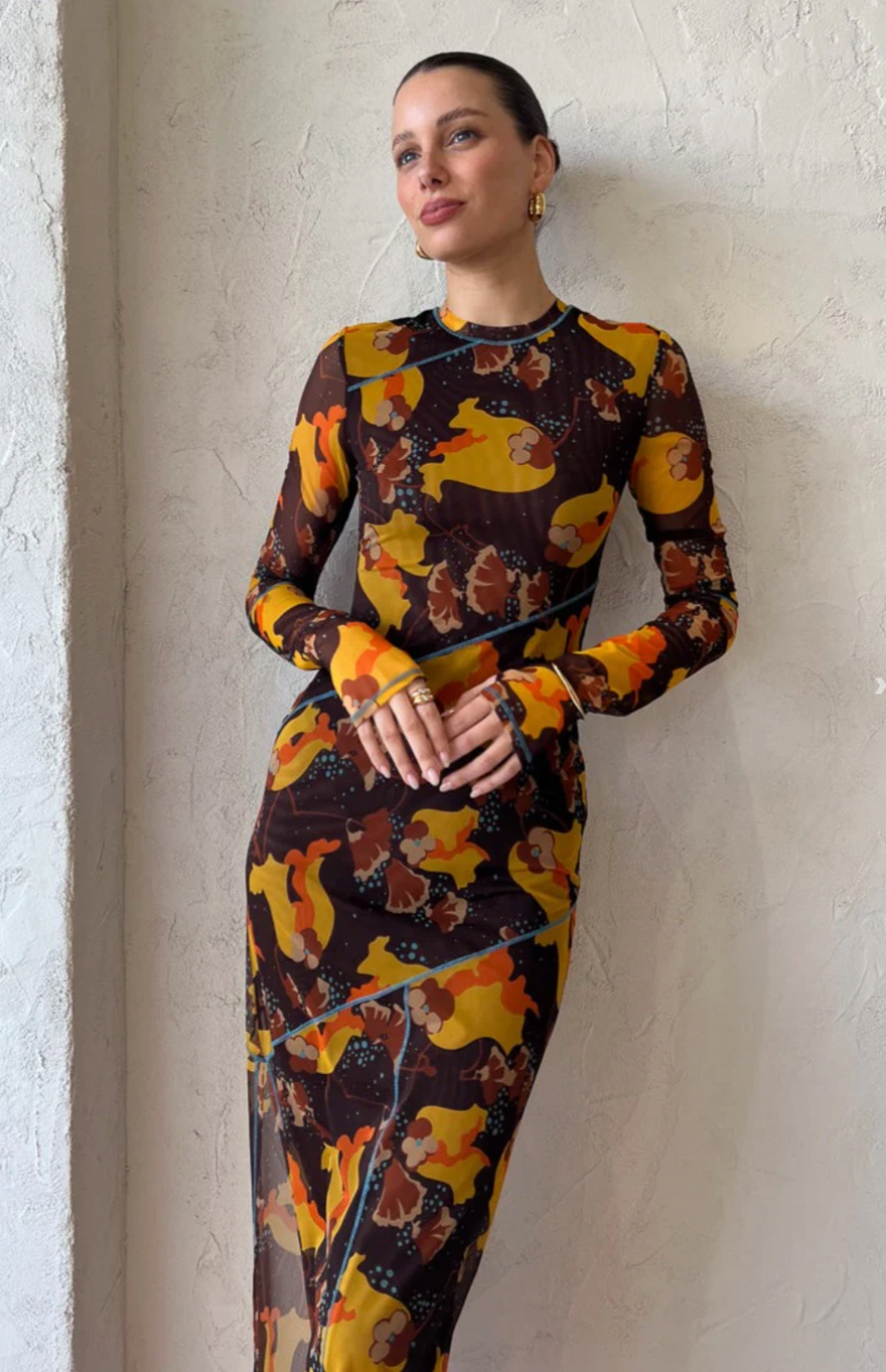 Sir The Label Jacques Mesh Panelled Midi photo 2