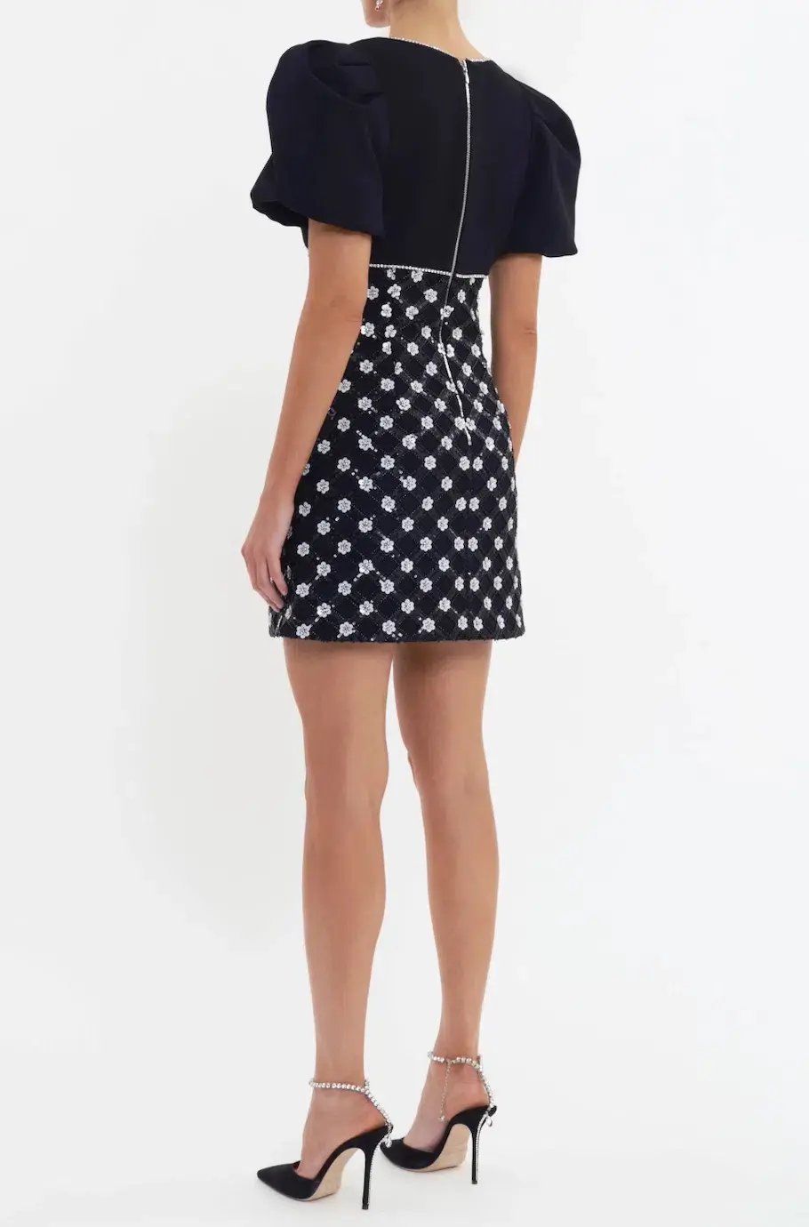 Rebecca Vallance Alivia Short Sleeve Mini Dress Black Size 10 photo 3