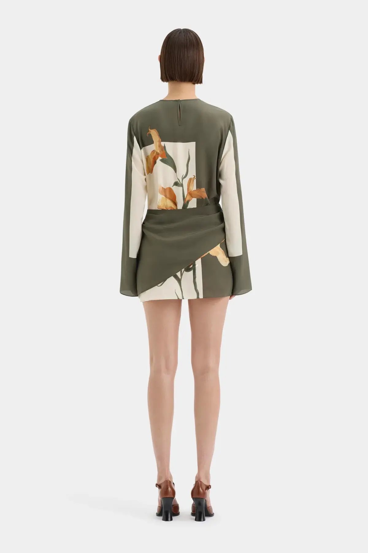 Sir The Label Constance Twist Mini Dress Green Size 14 photo 3