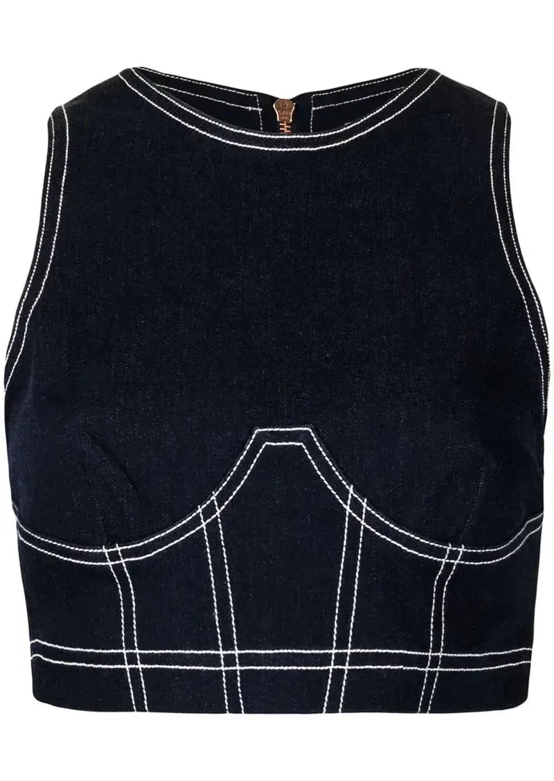 Alice McCall Crop Top and Pants Blue Size AU 10 photo 3