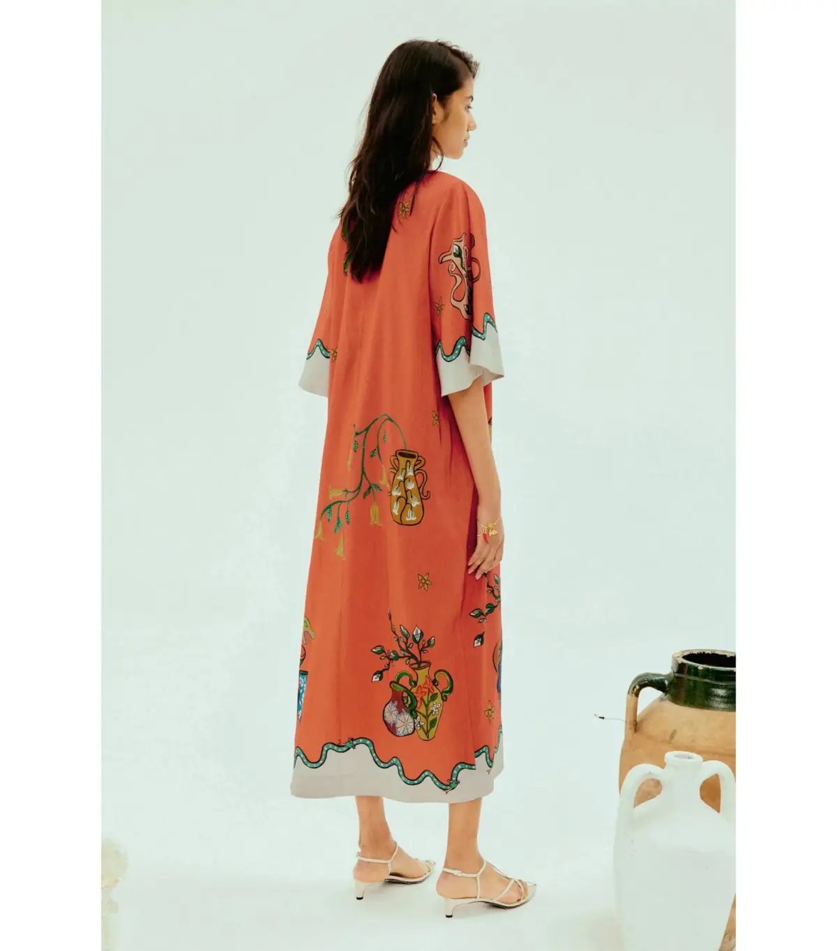 Alemais Rose Tee Dress in Red Print Size AU 8 photo 3