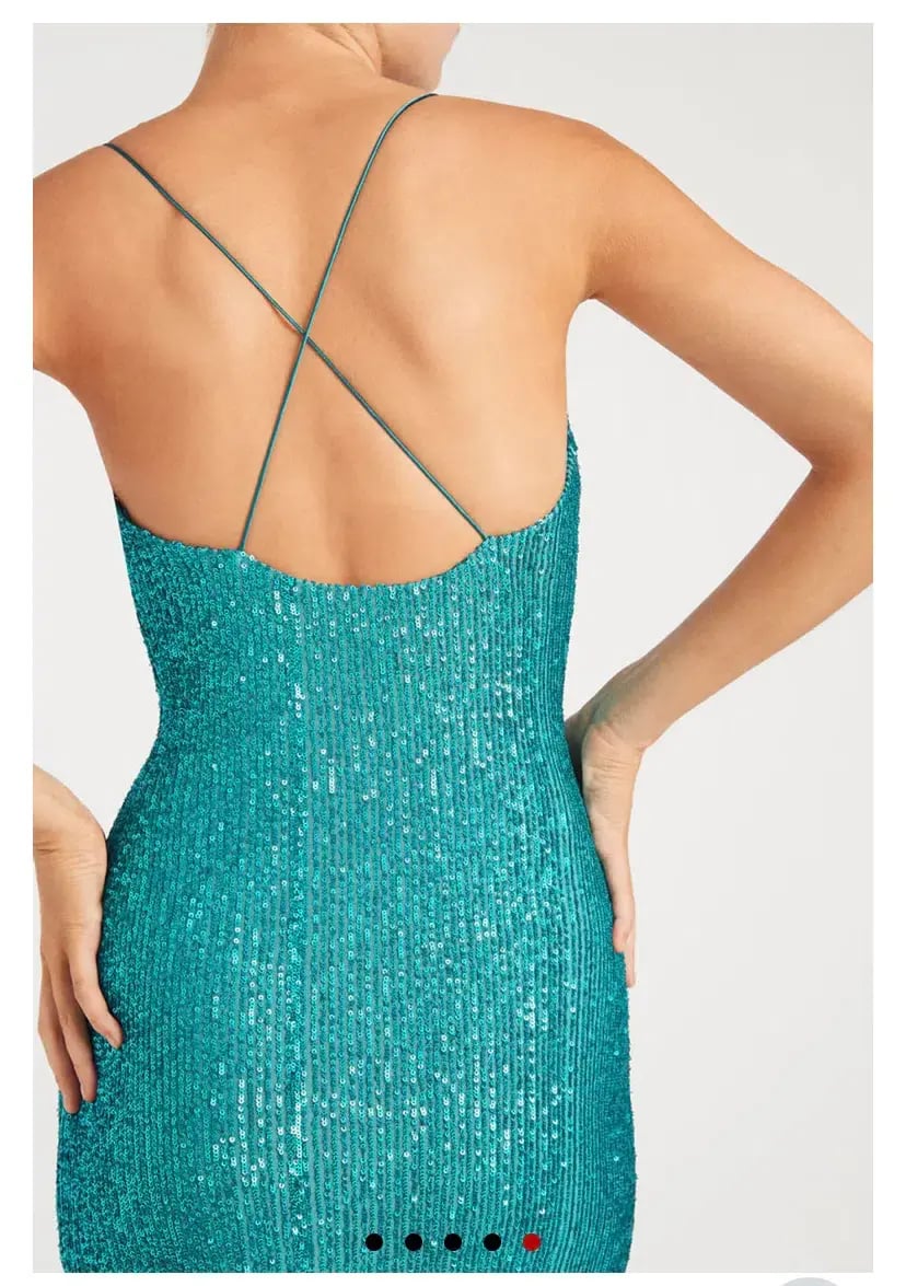 Rebecca Vallance Missing Hours Midi Dress Turquoise Size 8 photo 3