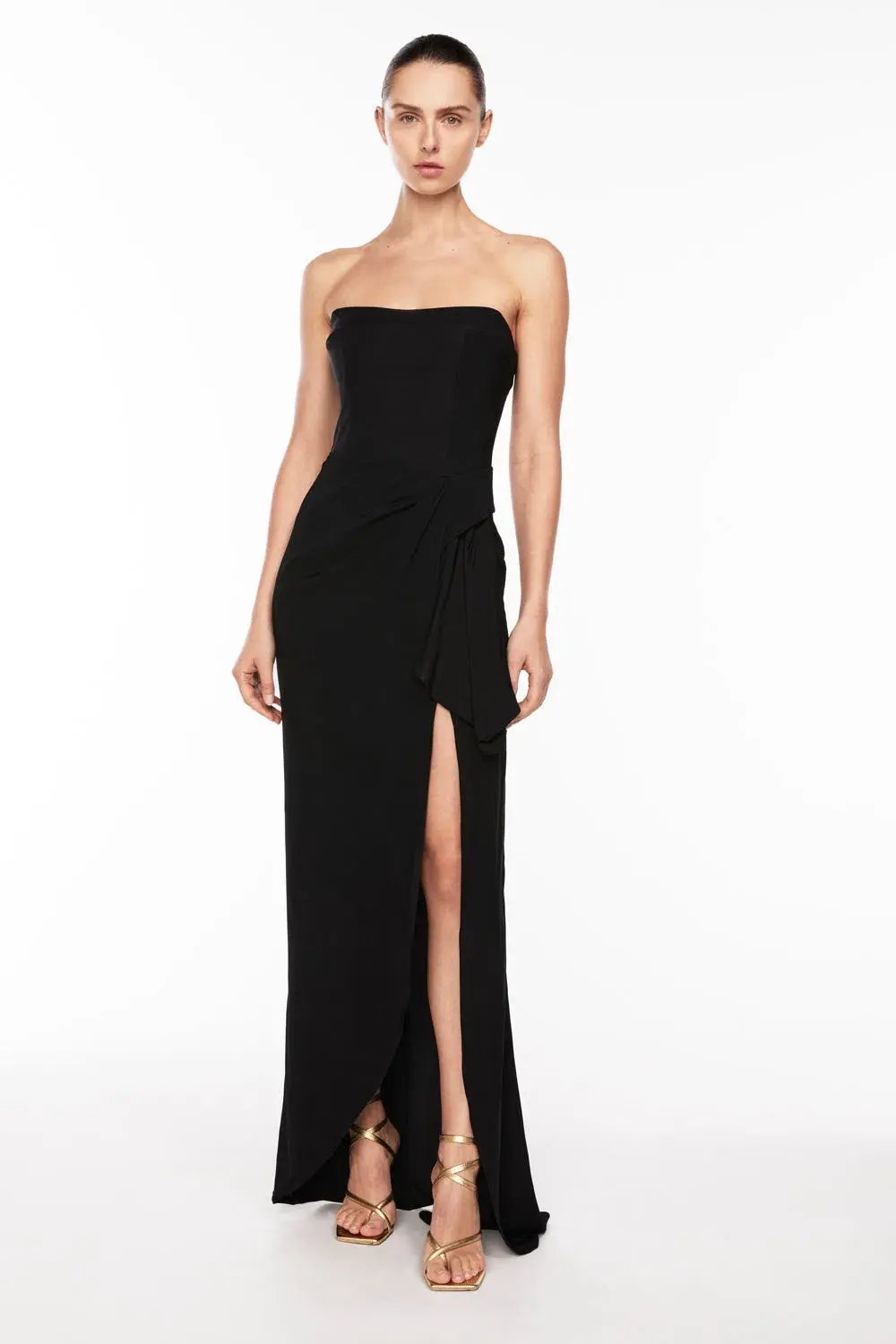 Manning Cartell Asymmetrical Games Maxi Gown Black Size AU 4 photo 2