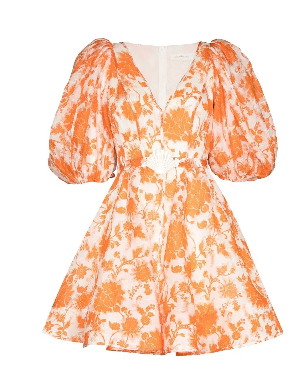 Zimmermann Postcard Puff Sleeve Mini Dress Floral Size 1 / Au 10 photo 5