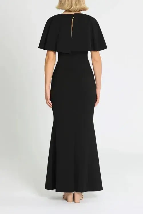 Pasduchas Mrs Carter Gown Black Black Size 10 photo 2