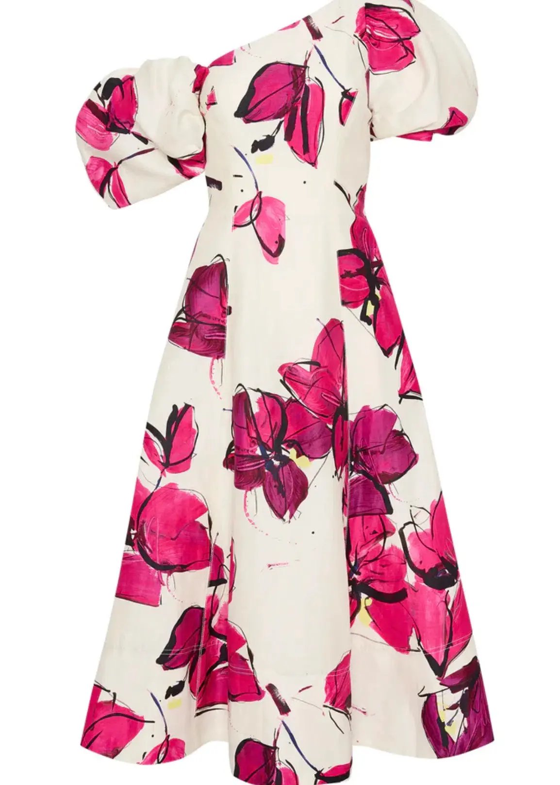 Aje Tulip Sleeve Midi Dress Falling Florals Size AU 8 photo 5