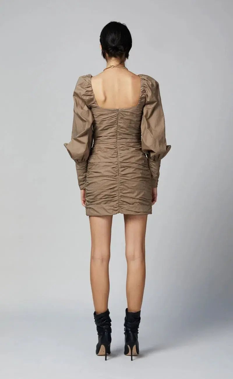 Bec & Bridge Winslowe L/S Mini Dress Mocha Size 8 photo 4