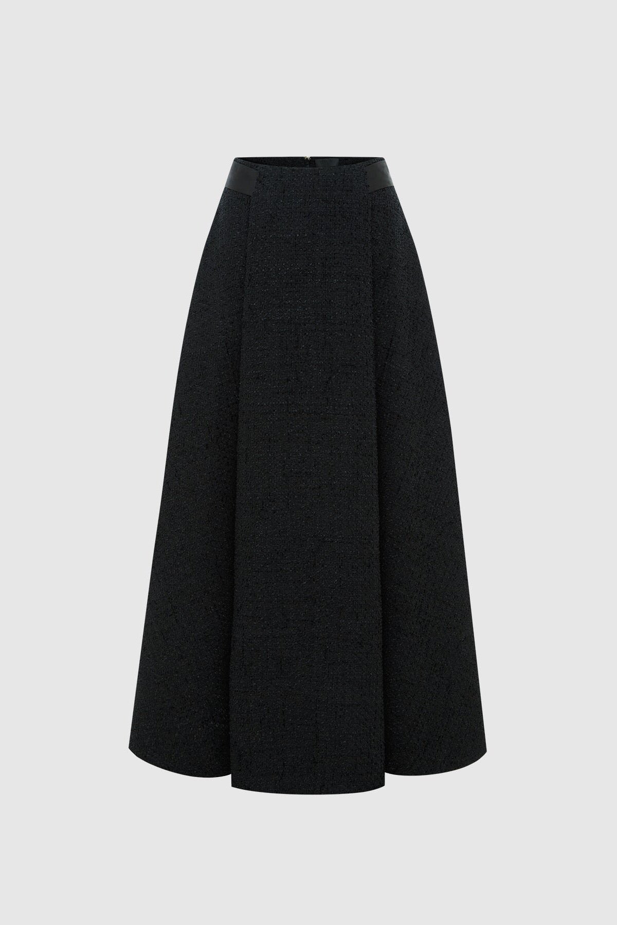 LEO LIN RAFAELA TWEED MAXI SKIRT - EBONY photo 4
