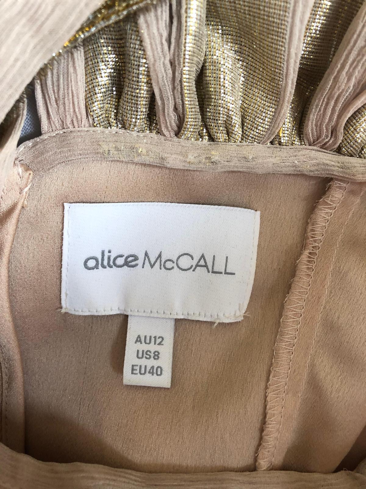 Alice mccall surrealist dress in pink and champagne. Size 12 photo 4