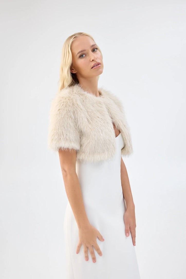 Unreal Fur Wings Balero - Caramel photo 3