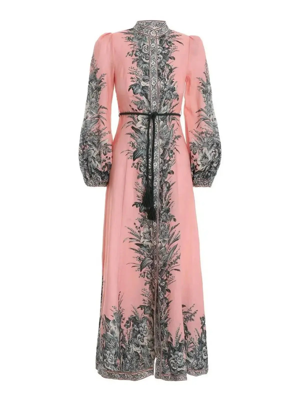 Zimmermann Moonshine Billow Long Sleeve Dress Pink Size 1 / AU 10 photo 4