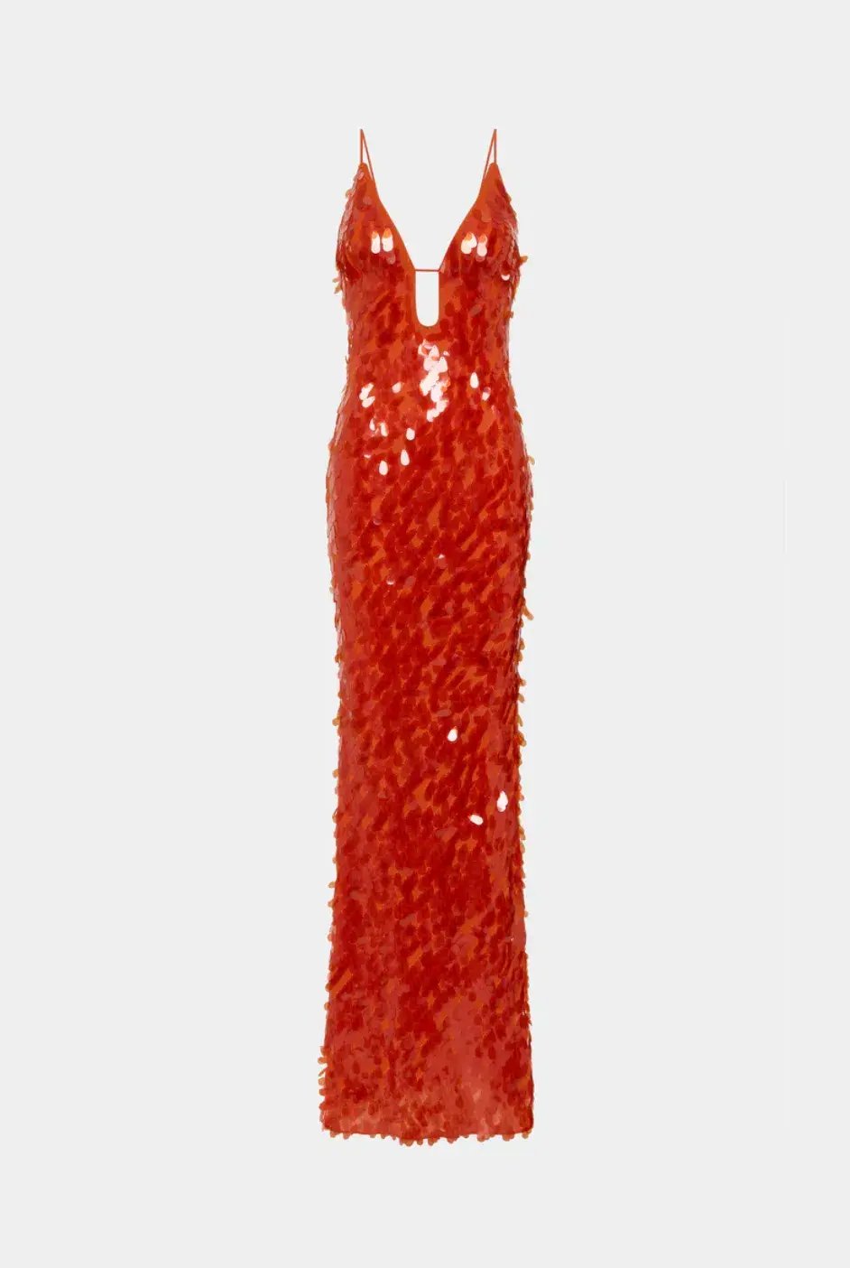 Misha Sapphire Sequin Maxi Dress Red Size 8/S photo 4