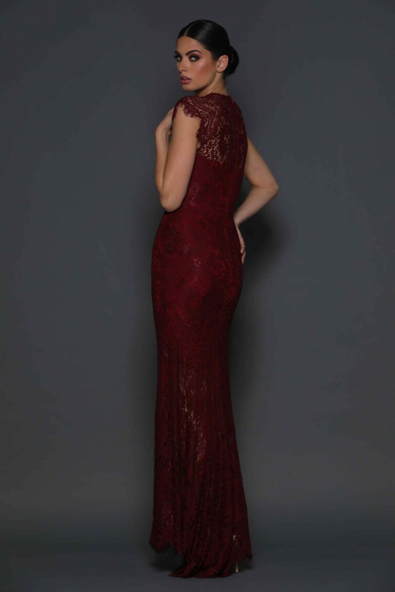 Elle Zeitoune Demi Gown - Wine photo 6
