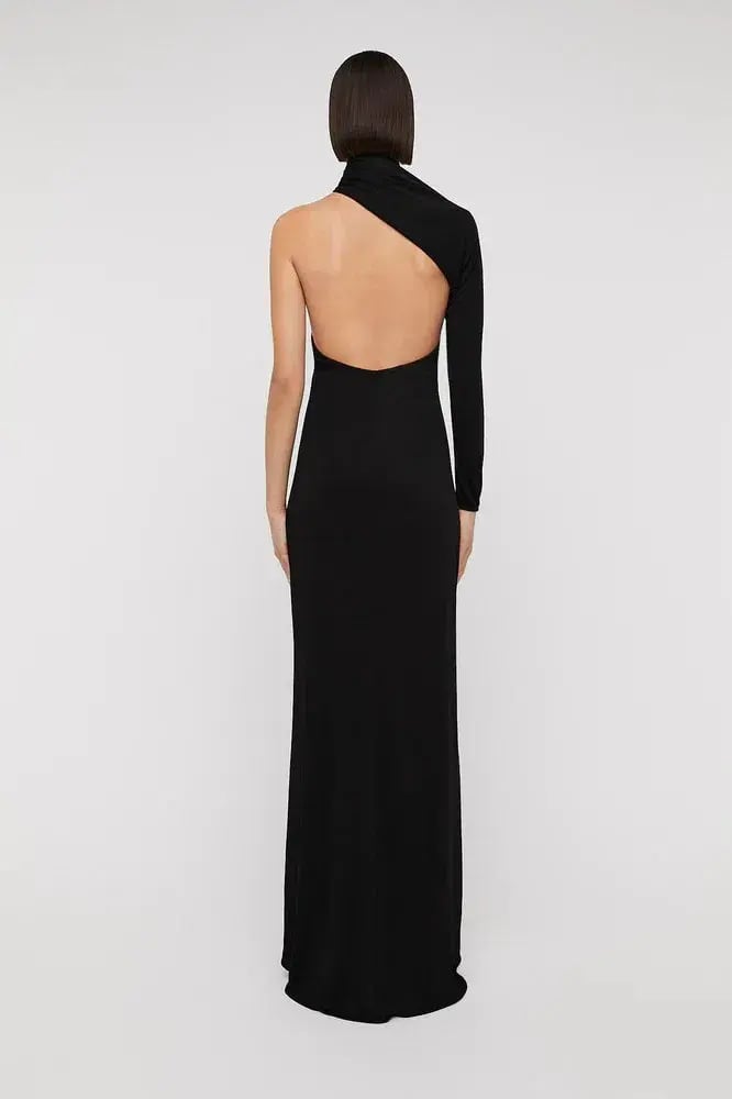 Scanlan Theodore Italian Knit Gown Black Size 6 photo 2