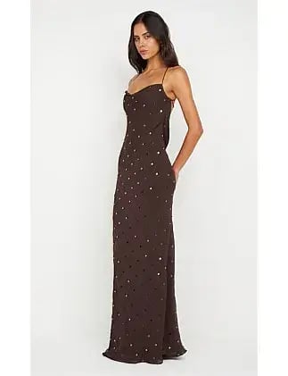 Bec Bridge ARIELLE SLIP MAXI DRESS Brown Size 8 photo 4