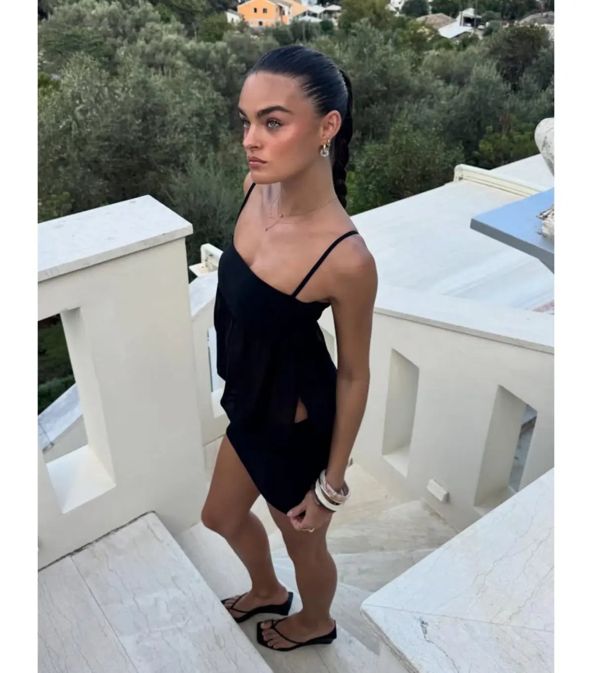 Ance Gria Romeo Mini Dress Black Size 10 photo 5