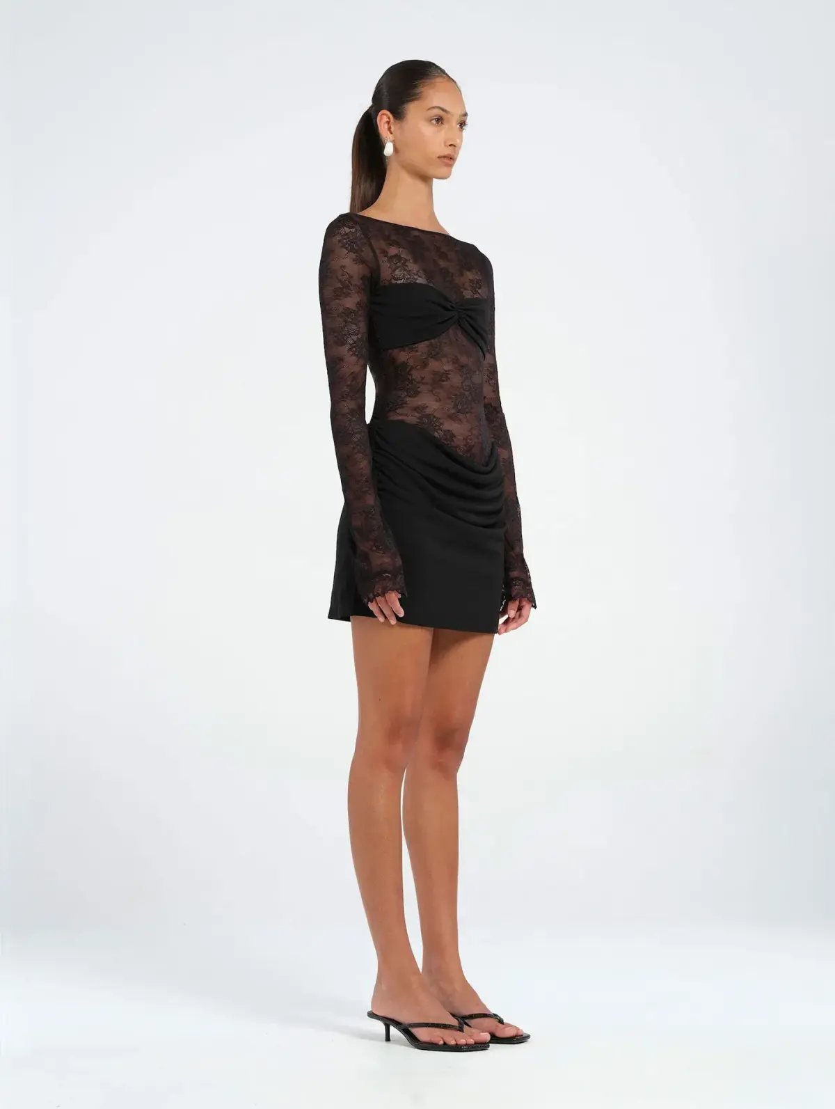 Benni Oskar Mini Dress in Black Size 6 photo 3
