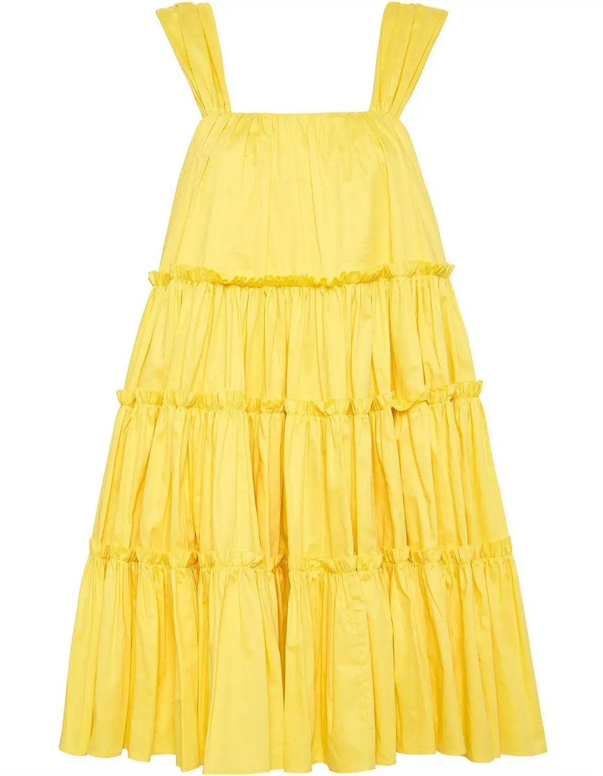 Aje Soltice Tiered Mini Dress Yellow Size 6 photo 5