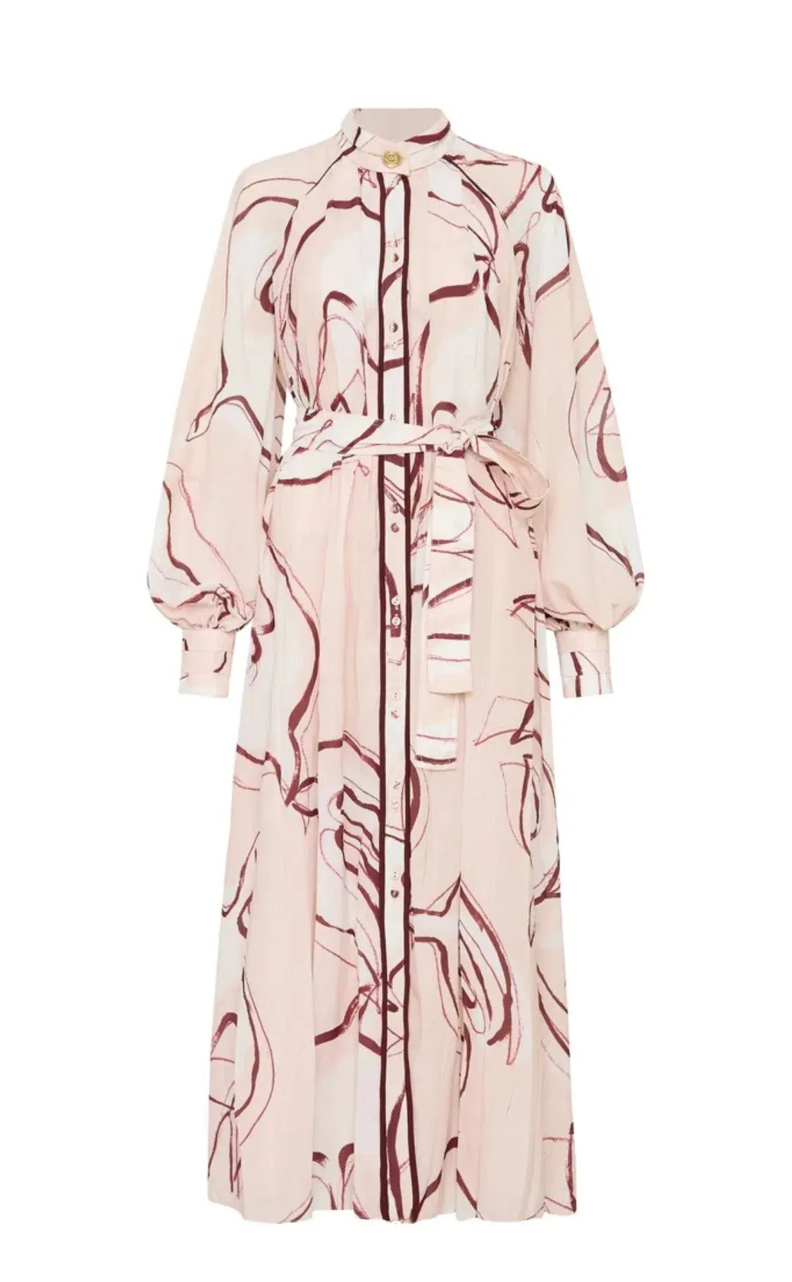Aje Beatrice Pleated Midi Dress Whimsical Dove Print Size 12 photo 3