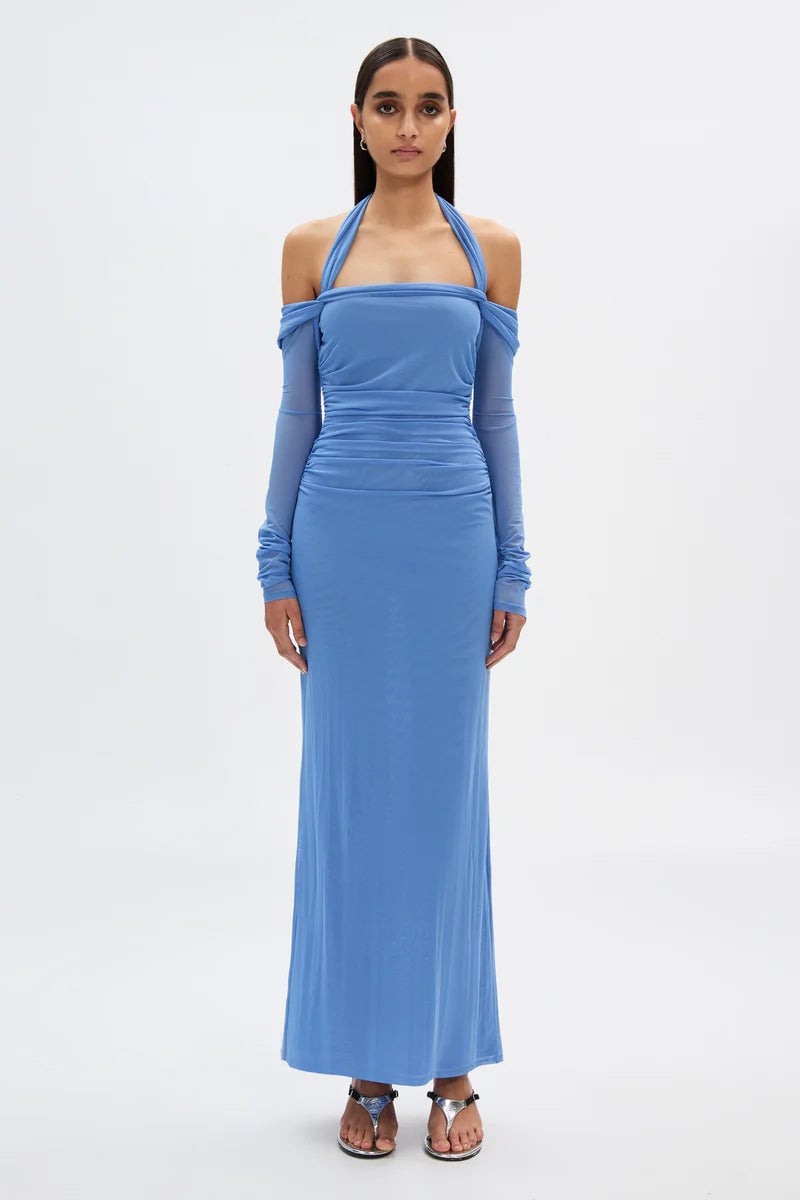 Misha Collection The Sonnet Mesh Dress - Cornflower Blue photo 2