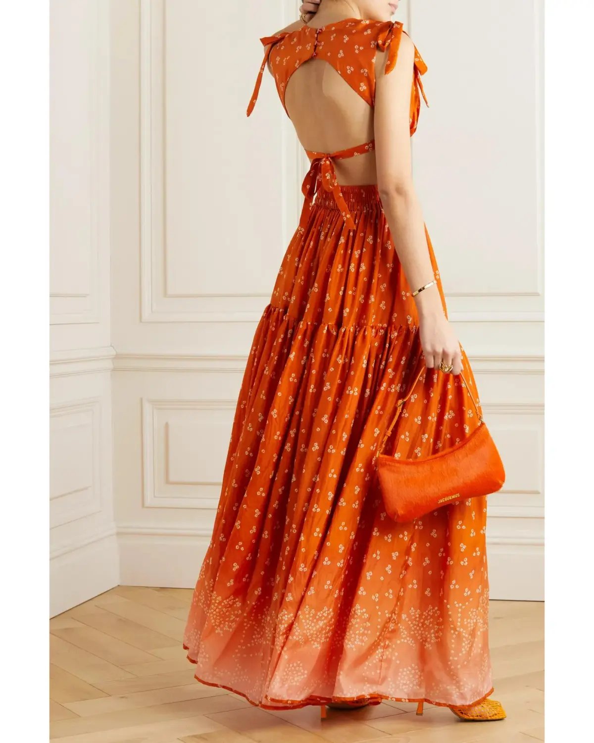 Hannah Artwear Amelie Printed Maxi Dress Orange Size AU 10 photo 3
