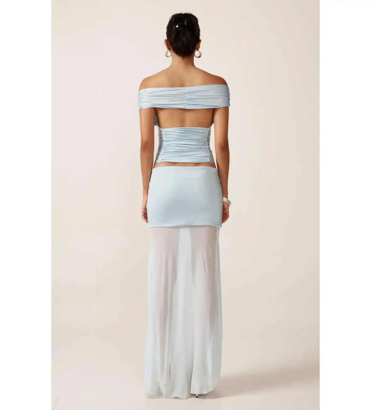 Ance Gria Grace Top & Skirt Set Sky Blue Size M AU 10 photo 3