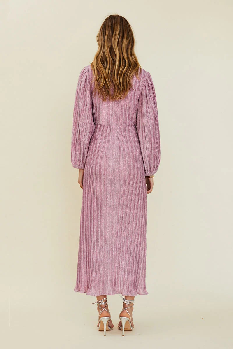 SUBOO MARS LONG SLEEVE CUTOUT MAXI DRESS - PINK photo 3
