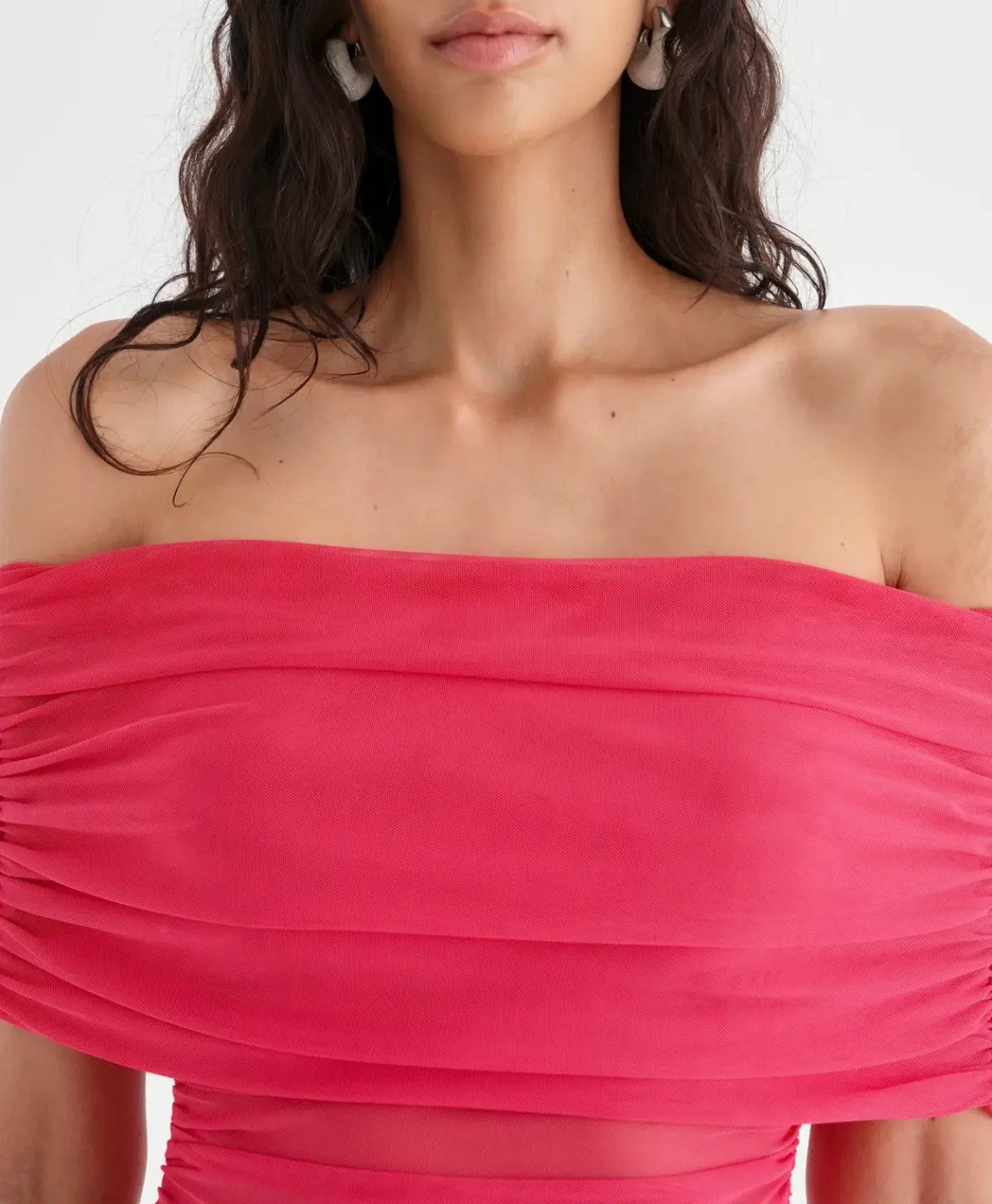 Benni Nico Off Shoulder Mini Dress Watermelon Size AU 10 photo 4