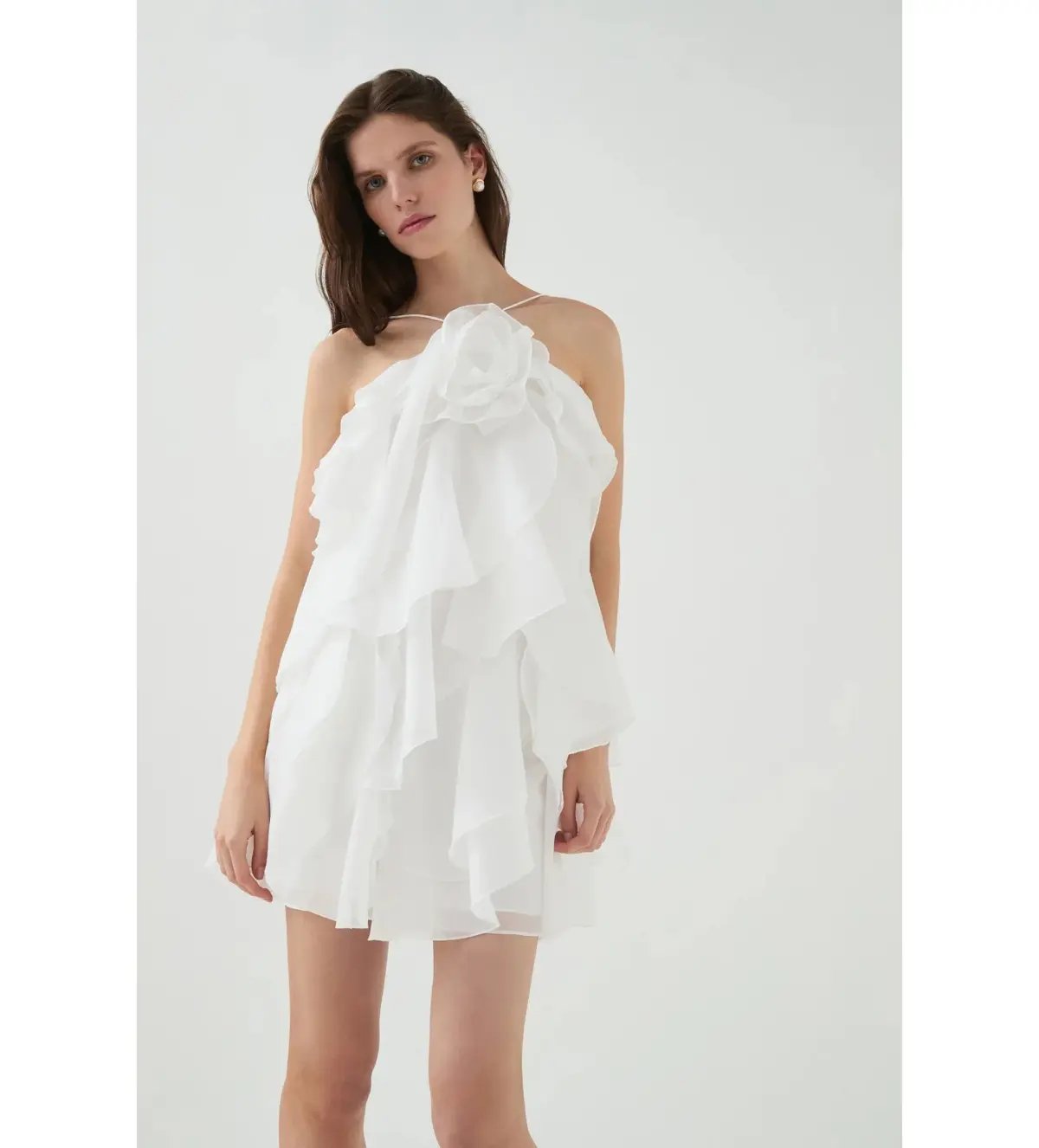 Aje Pandorea Layered Mini Dress Ivory Size AU 14 photo 4