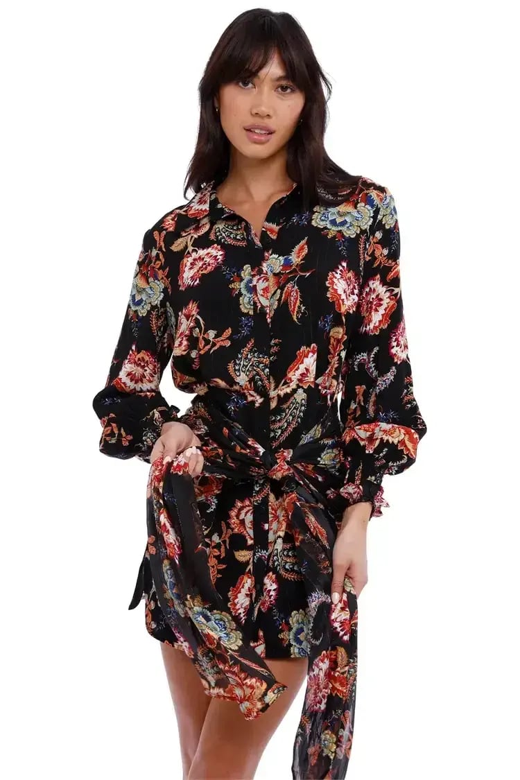 Elliatt Independence Dress in Black/Floral Size 12 photo 4