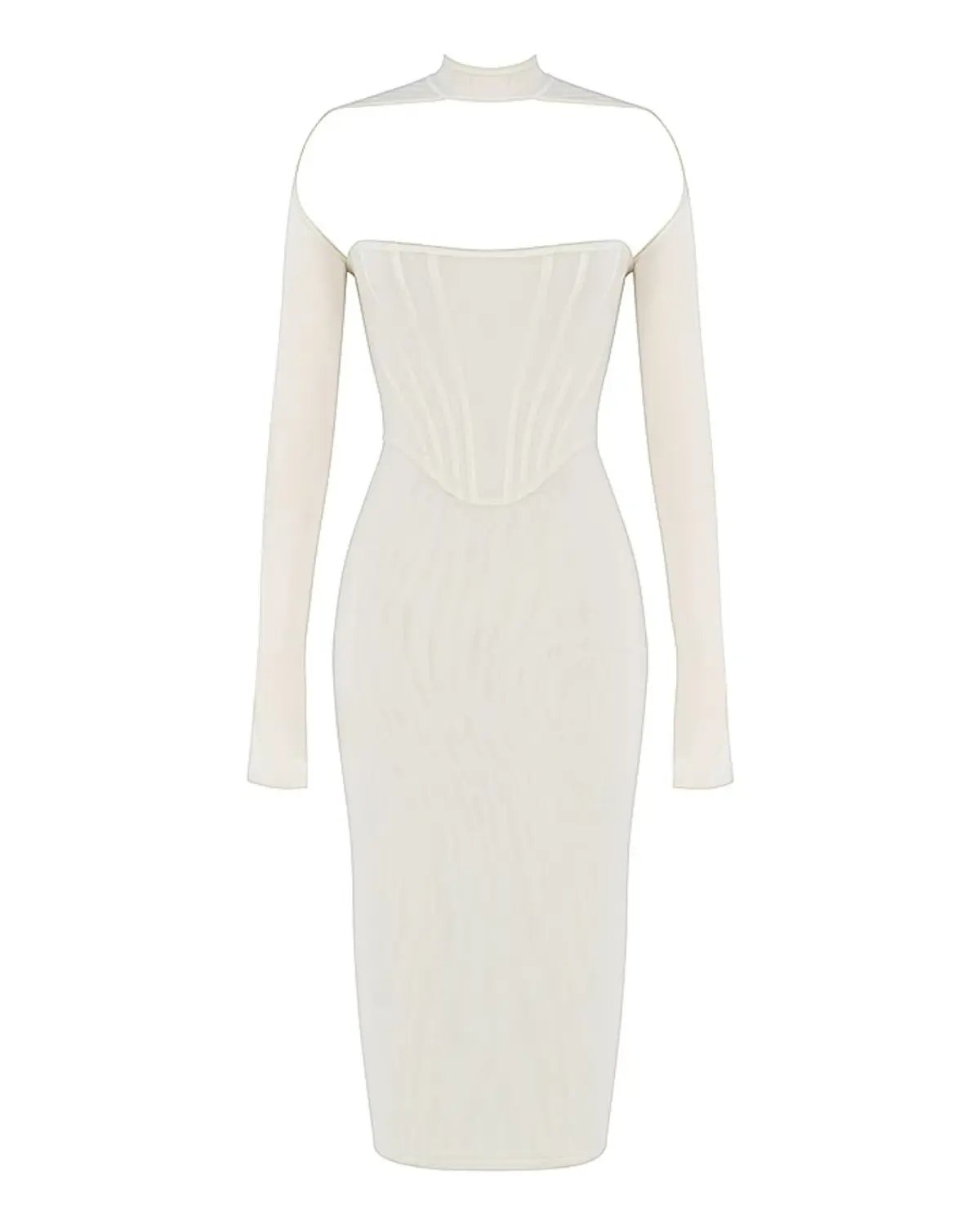 House of CB Milarose Midi Dress White Size AU 8 photo 5