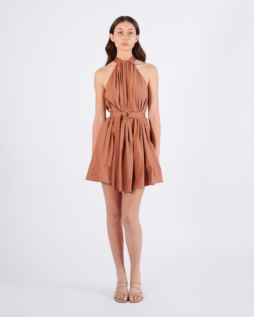 Scanlan Theodore Parachute Cotton Strapping Mini Dress photo 2
