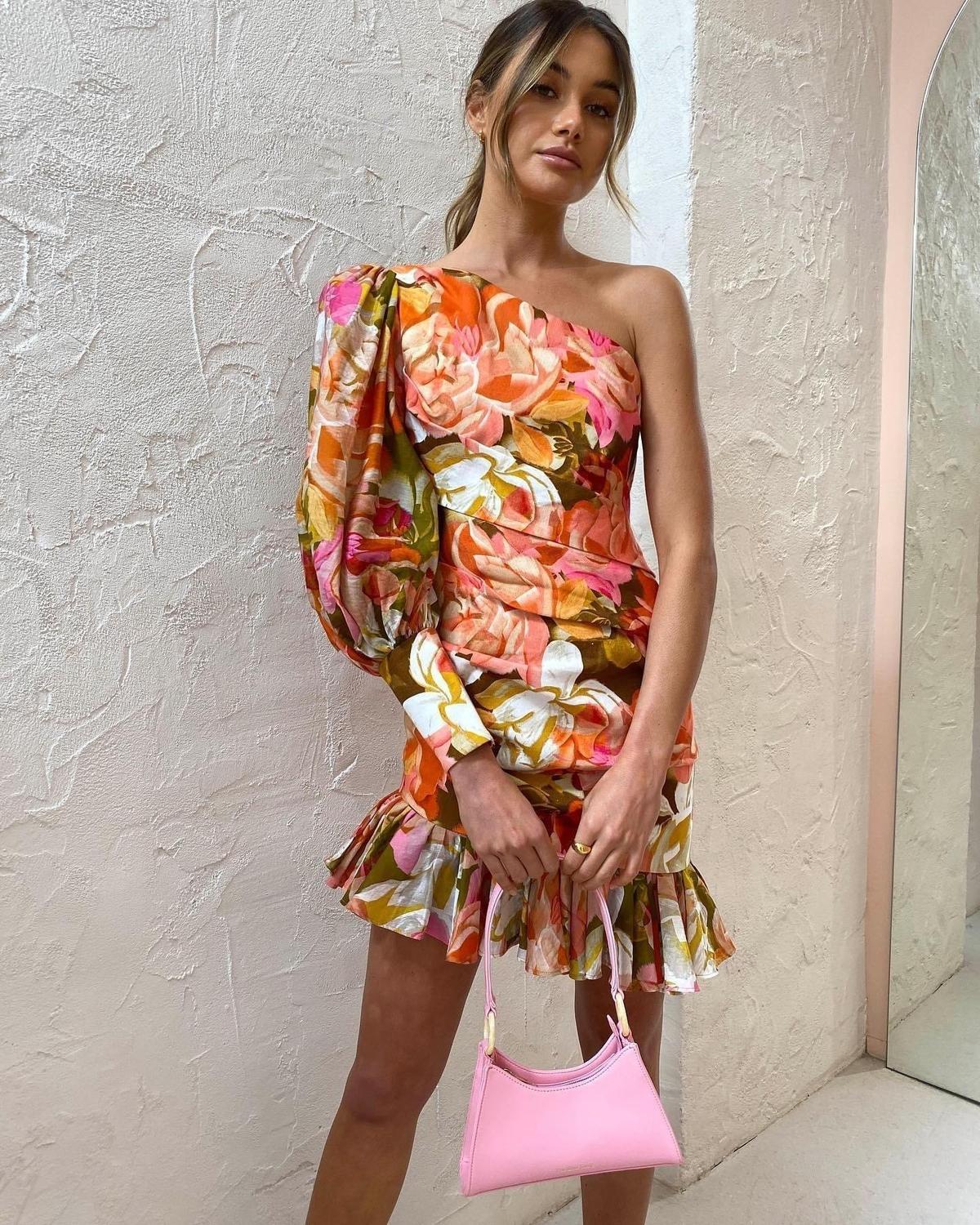 Acler Lawson Dress in Pink Bouquet Size 6 photo 3