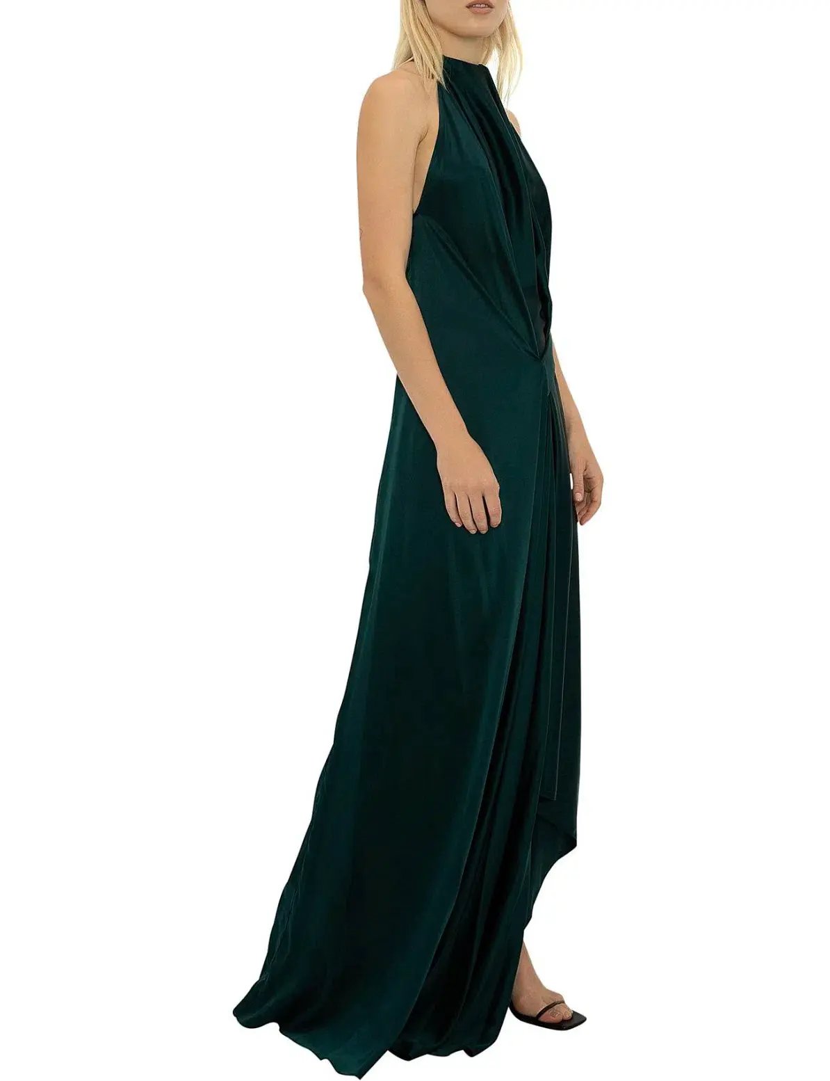 Bianca Spender Isabella Silk Gown Green Size 10 photo 2