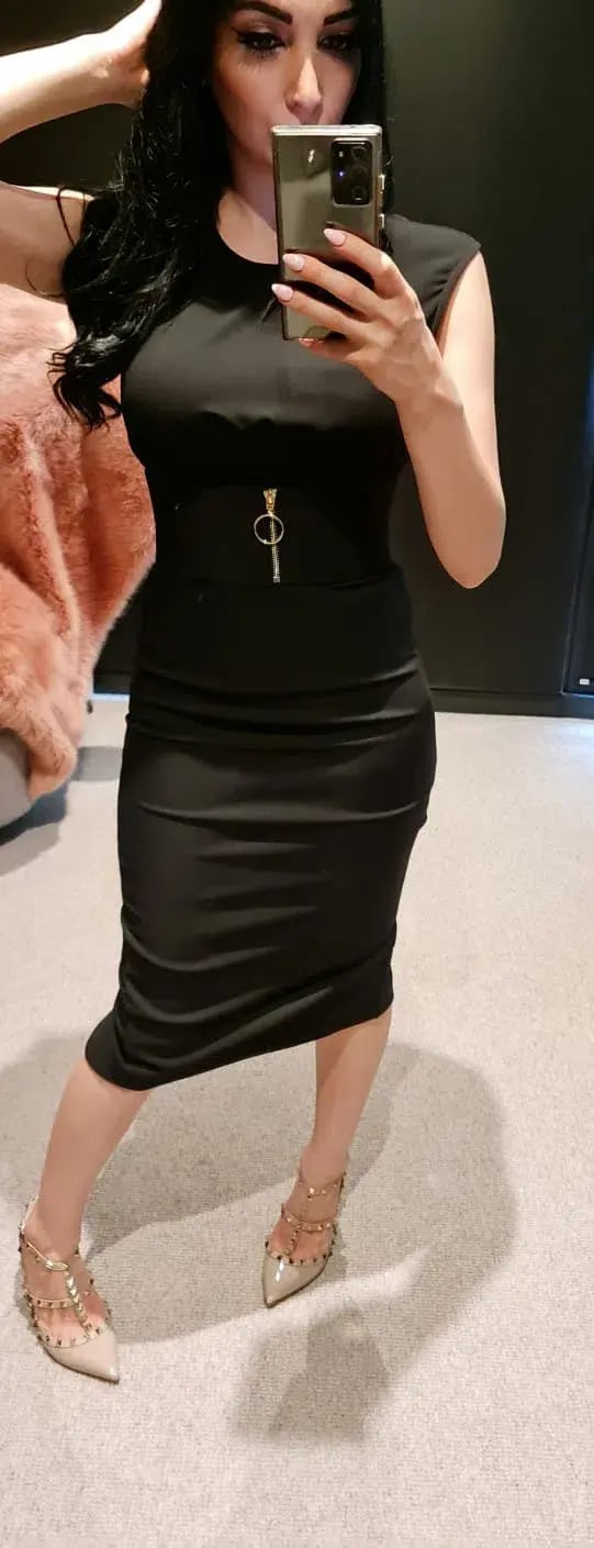 Sheike Midi Dress Black Size 6 photo 3