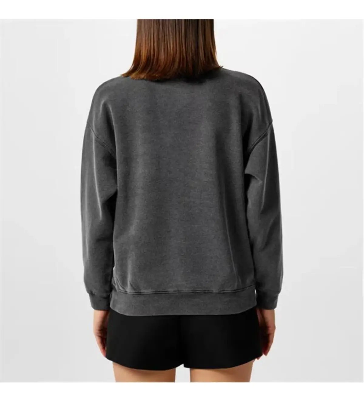 Anine Bing Spencer Sweatshirt Hearts Washed Black Size XS / AU 6 photo 3