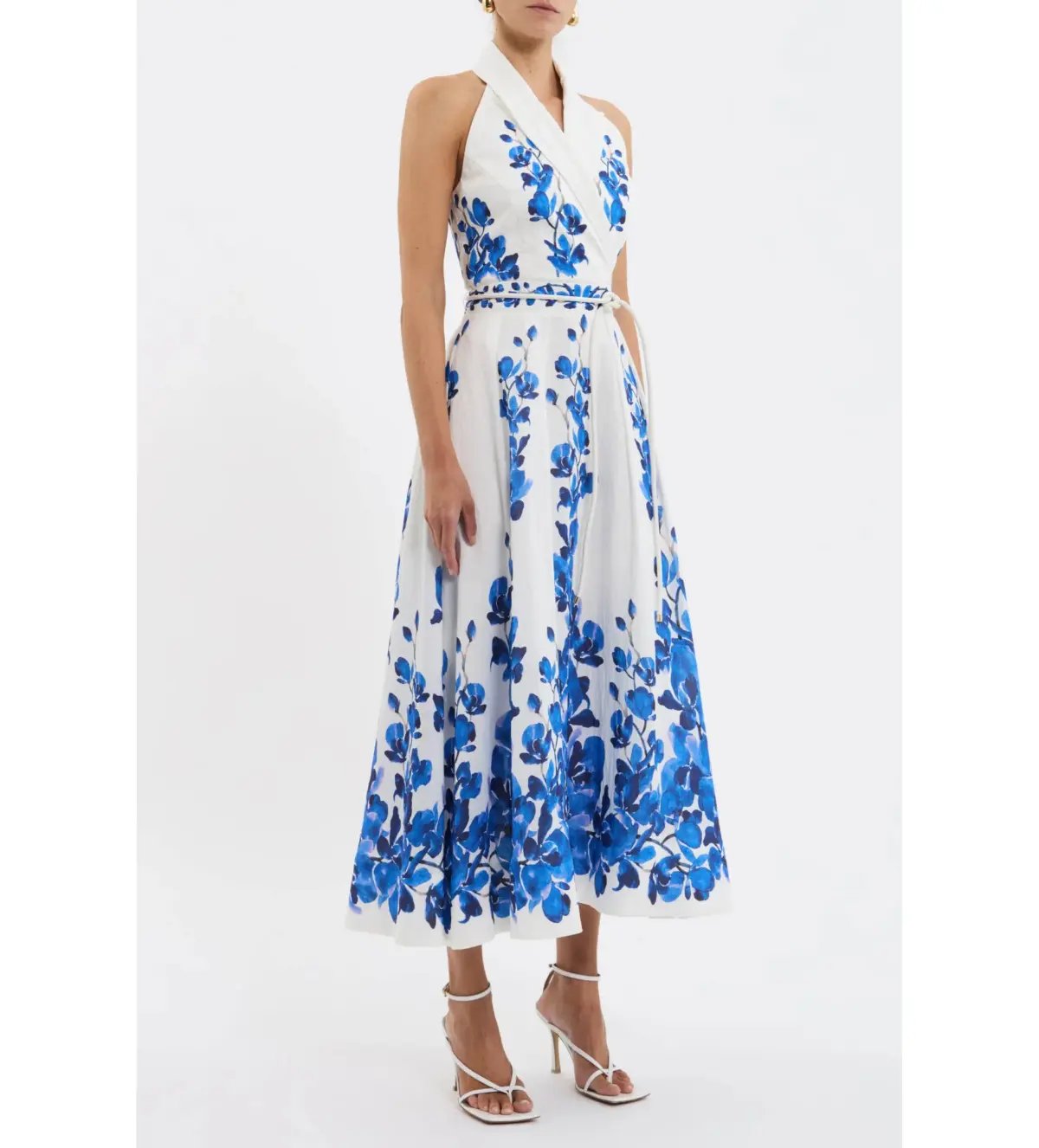 Rebecca Vallance Orchid Blues Midi Dress Floral Size AU 10 photo 2