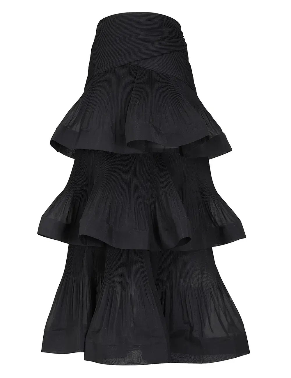 Zimmermann Pleated off The Shoulder Top and Midi Skirt Set Black suitable fit Size 10 photo 4