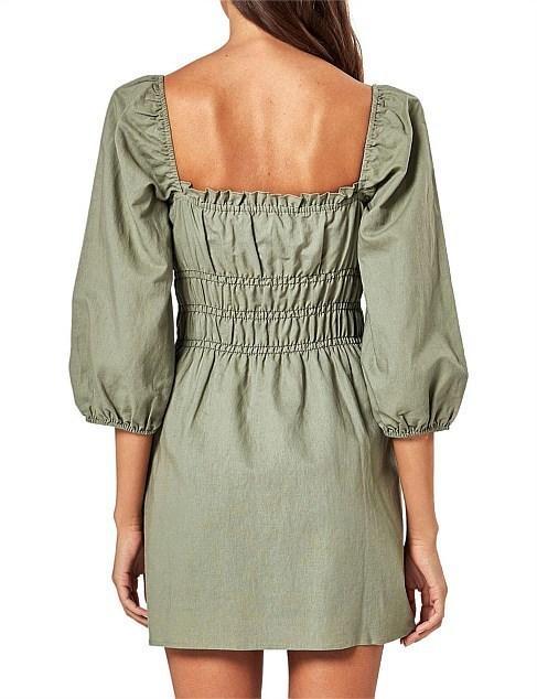 Charlie Holiday Boheme Mini Dress Khaki Size 10 photo 3