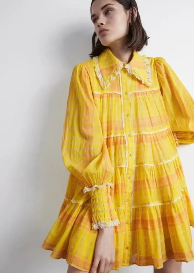 Aje Wilderness Smock Dress Print Size 6 photo 2