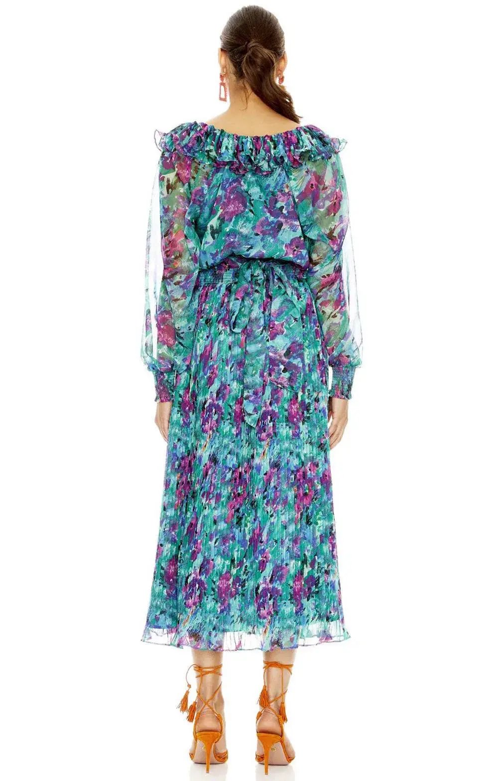 Talulah Barcelona Midi Dress Print Size L/ Au 14 photo 2