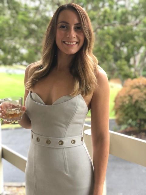 Sheike Strapless Grey Suede Dress Size 6 photo 3