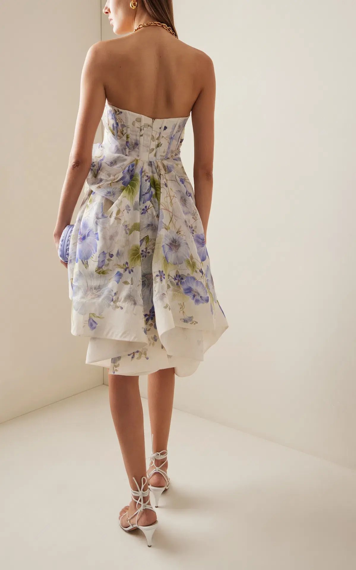 Zimmermann Natura Draped Mini Blue Floral Size 0 / AU 8 photo 2