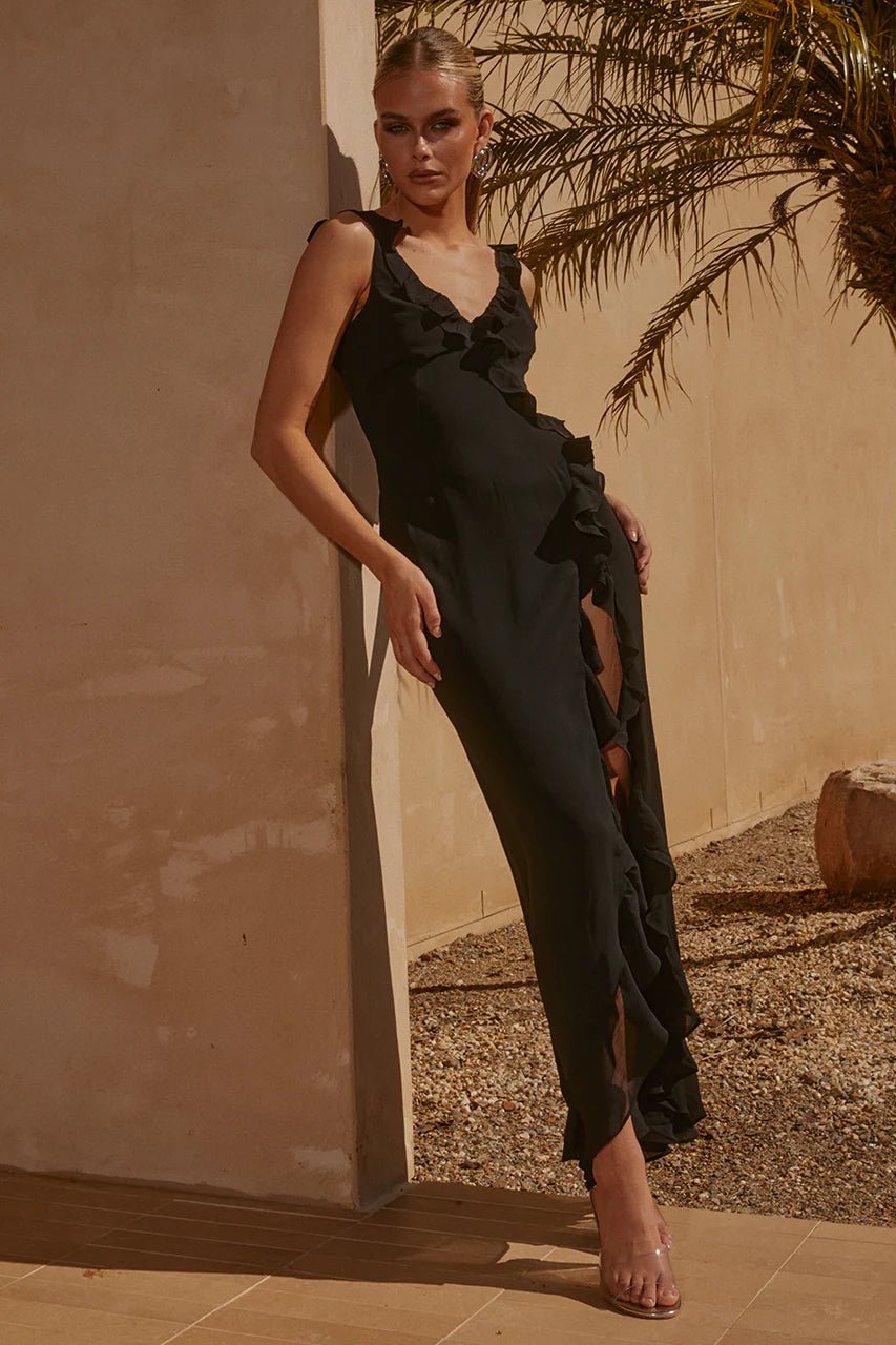 Runaway the Label Suzannah Maxi Dress - Black photo 3